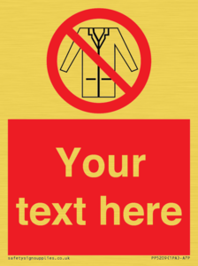 Custom No Lab Coats Sign